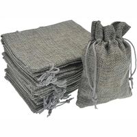 Vente en gros Sac cadeau pliable réutilisable avec corde à tirer Sac de jute avec logo personnalisé Différentes tailles et couleurs en chanvre nylon