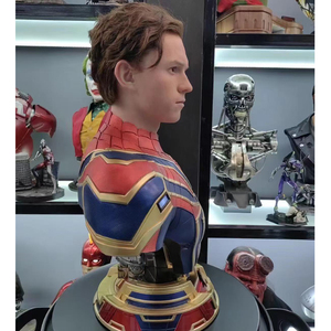 Busto <span class=keywords><strong>de</strong></span> Spider-Man <span class=keywords><strong>de</strong></span> tamaño real, figura <span class=keywords><strong>de</strong></span> superhéroe <span class=keywords><strong>de</strong></span> Marvel, Iron Spider, estatua <span class=keywords><strong>de</strong></span> resina <span class=keywords><strong>de</strong></span> silicona, accesorio realista <span class=keywords><strong>de</strong></span> la película. - Product Image 1