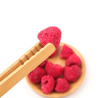 Frambuesas Rojas orgánicas de alto estándar, frutas de emergencia liofilizadas enteras, frutas congeladas exóticas, bayas, aperitivos de frambuesa