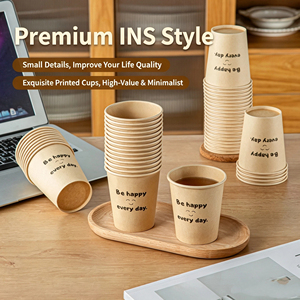 Gobelet en papier jetable, aspect mignon, épais, anti-brûlure et en matériau résistant, idéal pour les tasses à café à la maison et au bureau - Product Image 4