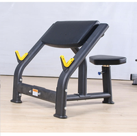Banc de musculation Preacher Curl pour biceps – Équipement de fitness portable en métal réglable et robuste pour la maison et usage commercial