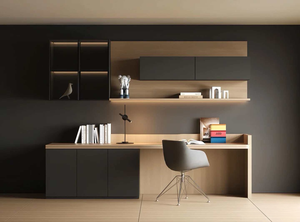 Luxury Black Nordic Modern Contemporary Space Saving Oak <strong>Wood</strong> <strong>Bookcase</strong> for Bedroom Apartment Home Furniture - Product Image 3