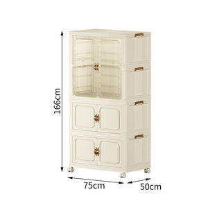Installation-free PP+HIPS Foldable Multi-functional Clothing Organizer Storage Cabinet Large Capacity for Babies Children - Product Image 6