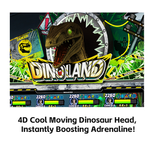 Máquina de Juegos Arcade TL Dino Land 110/220V que Funciona con Monedas, para 4 Jugadores, Enchufe Metálico Personalizado, Centro Comercial, Parque de Atracciones - Product Image 4