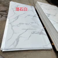 Lembaran PVC Marmer Tebal 2mm-5mm Anti Gores Papan UV Panel & Papan Dinding Dekoratif untuk Dinding Latar Belakang TV