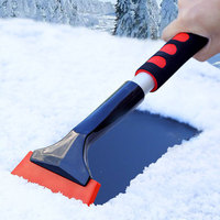 Pelle à neige pour voiture, grattoir à glace, en plastique ABS, nettoyeur de pare-brise portable, poignée en mousse, outil d'hiver pour voiture