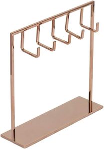Présentoir suspendu moderne argenté et doré avec décoration de vitrine, support de rangement pour bijoux pour mobilier de magasin - Product Image 3