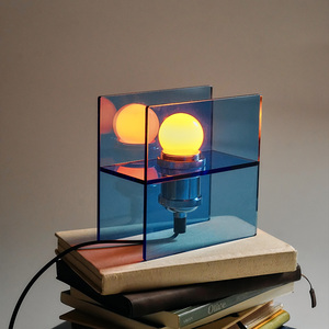Original Sunrise Blue Ocean Night <b>Light</b> Led Rectangle Geometric Solid Bedside Lamp For Living Room Bedroom Study - Product Image 3