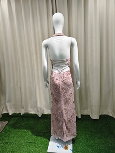 <span class=keywords><strong>Abito</strong></span> da sera <span class=keywords><strong>rosa</strong></span> antico con scollo all'americana profondo a V, ricami floreali e paillettes, modello a sirena, lunghezza al pavimento, <span class=keywords><strong>abito</strong></span> formale all'ingrosso - Product Image 4