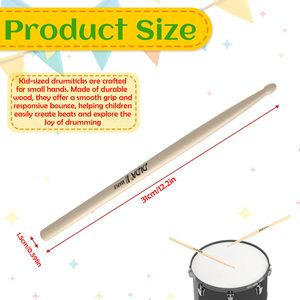 <span class=keywords><strong>Baquetas</strong></span> de madera de arce DIDA para niños, para tocar tambores para niños, accesorios para instrumentos musicales - Product Image 3