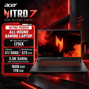 ขายส่งแล็ปท็อปเกมมิ่ง Acer Nitro 16 2026 รุ่น i7-14650HX แรม 16GB ความจุ 1TB หน้าจอ 2.5K 240Hz RTX 5060 ขนาด 16 นิ้ว แล็ปท็อปเกมมิ่ง/ธุรกิจ - Product Image 2