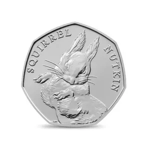 Britânico de alta Qualidade Mint replica moedas de um centavo o conto de peter rabbit 50 50 p