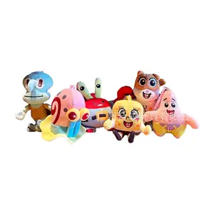 Farciti Spongebobs Patrick Star Squidward tentacoli Mr. Krabs cartoni animati simpatici peluche action figure zainetto ornamenti portachiavi