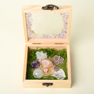 Wholesale New Design Natural <b>Crystal</b> Mineral Specimen Raw Stone Gift Box in Wooden Box - Product Image 6