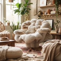 Canapé en forme de champignon, fauteuil rembourré, siège de salon personnalisé, canapé en peluche, ensemble de meubles, meubles de salon de luxe