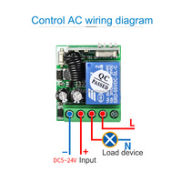 Interruptor de Control remoto RF inalámbrico Universal de 433M DC12V 24V 1CH relé RF interruptores de Control remoto transmisor y kit receptor