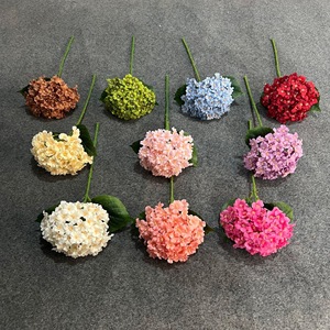 Arrangement de fleurs artificielles en soie d'hortensia, décoration de mariage et de maison, moulage par injection, grand bouquet, décoration de jardin - Product Image 2