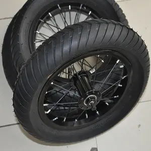 Roda Sepeda Tiup Lebar 12.5 Inci X 3 Inci, Roda Sepeda Aluminium Anodized