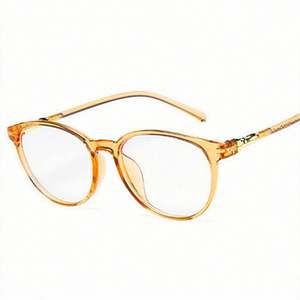 Monturas de Gafas Redondas de Plástico Transparente Vintage de Moda al por Mayor para Mujer, Monturas de Gafas Ópticas Transparentes - Product Image 5