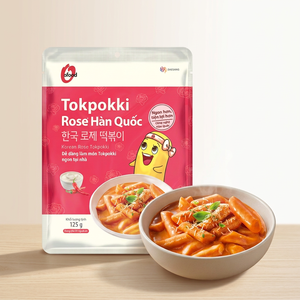 Tokpokki coréen instantané à la rose 125g |   Gâteau de riz coréen instantané crémeux O'food |   Vente en gros et OEM |   Durée de conservation de 12 mois - Product Image 4