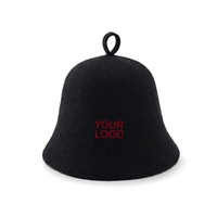 Chapeau de sauna en laine mérinos écologique, couleur et logo personnalisés, chapeau de sauna en feutre monobloc pour la protection de la tête dans les hammams et les bains de vapeur