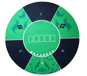 47 ''x 47'' Tragbare Gummi Poker Tischplatte, Runde 8-Personen-Spiellayout Pad Poker Mat Spieltische Mat.-Nr.