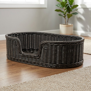 Natural Classic Design Dog <b>Pet</b> Bedding Wicker Basket Made of High Quality Rattan Originally From Indonesia - Product Image 2