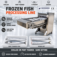 Ligne de Transformation de Poisson Congelé Étêteuse à Poisson SUS304 Angle de Coupe Réglable pour Poisson-sabre Coupe de Tête