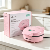 Anbolife Machine à Cake Pops 14 Cavités, Revêtement Antiadhésif, Contrôle Automatique du Thermostat avec Fusible Thermique, Vente Directe Usine, OEM ODM Personnalisé
