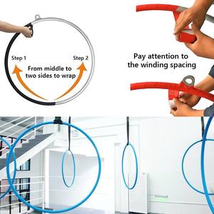 Ruban antidérapant pour cerceau de lyra <span class=keywords><strong>aérien</strong></span> de 2,5 cm x 25 mètres, ruban de coton pour cerceau de lyra, trapèze, pour le <span class=keywords><strong>cirque</strong></span>, la salle de sport, la remise en forme, le renforcement musculaire - Product Image 5