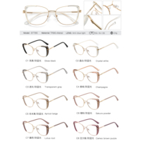 MS 97785 Lunettes de luxe pour femmes, monture de lunettes de vue, blocage de la lumière bleue, optique, colorées, élégantes, montures de lunettes