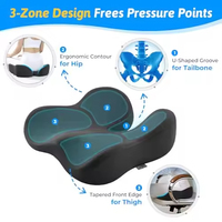 Coussin de siège ergonomique orthopédique personnalisable en mousse à mémoire de forme en forme de papillon pour chaise de bureau, utilisation en voiture, soutien lombaire