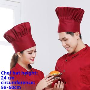 Gorro <span class=keywords><strong>de</strong></span> Cocina Extra Alto para <span class=keywords><strong>Chef</strong></span>, Gorro <span class=keywords><strong>de</strong></span> Cocina Blanco Grueso para Hotel, Gorro <span class=keywords><strong>de</strong></span> Hongo para Restaurante Occidental, Elástico y con Relieve para Hombre - Product Image 6