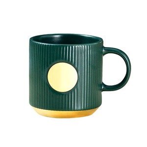 Taza <span class=keywords><strong>de</strong></span> café <span class=keywords><strong>de</strong></span> cerámica con sello <span class=keywords><strong>de</strong></span> cobre a rayas avanzado con logotipo personalizado - Product Image 5