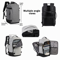 Sac à dos de voyage d'affaires multi-poches à grande capacité, personnalisé en usine, avec compartiment pour ordinateur portable à clapet, pour l'extérieur