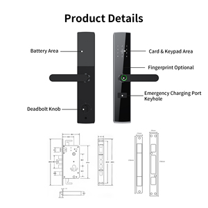 בקרת גישה של Bluelock למנעול דלת דיגיטלי חכם ומערכת נעילת דלת עם טביעת אצבע, כניסה ללא מפתח - Product Image 2