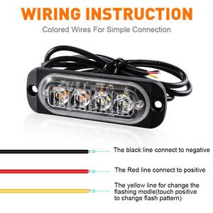 12/24 volt <span class=keywords><strong>4</strong></span> SMD lumière clignotante fixe et stroboscopique pour camions lumière latérale led feux de position latéraux pour camions - Product Image 5