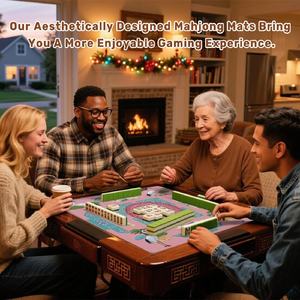 Mantel de Mahjong de la Serie Árbol de Navidad en Oferta, Tapete Especial Antideslizante y Silenciador, Tapete Cuadrado para Mesa de Ajedrez - Product Image 6