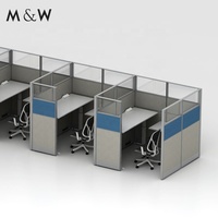 M&W Foshan – Poste de travail modulaire ajustable et moderne avec cloison de bureau et cadre en aluminium pour écoles et supermarchés