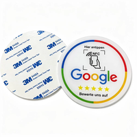 Carte NFC 13,56 MHz personnalisée avec logo, mini-étiquette standard de 100 mm, carte de commentaires Google, époxy RFID 213/215/216 T5577