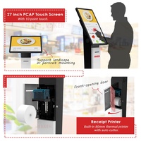Kiosque de commande automatique interactif tout-en-un pour restaurants de restauration rapide avec paiement en libre-service