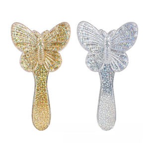 Peine de bolsillo portátil con purpurina dorada y plateada <span class=keywords><strong>para</strong></span> el pelo, cepillo <span class=keywords><strong>para</strong></span> el pelo, champú, masajeador, peine <span class=keywords><strong>para</strong></span> el pelo - Product Image 5