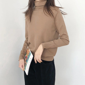 2020 <span class=keywords><strong>cuello</strong></span> tortuga manga larga viscosa de poliéster de nylon <span class=keywords><strong>Jersey</strong></span> suéter de mujer - Product Image 4