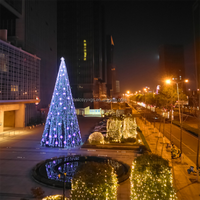 LIANGCAI Weihnachts-Außenbeleuchtung Wasserdichte LED-Lichterkette für Bäume Anpassbare Länge IP65-Schutzklasse 220V/110V 100 LEDs 8 Blinkmodi