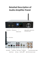Profesyonel Cloudyx CL-600B Karaoke Stereo Ses Amplifikatörü Hi-Fi BT 2x50W Ev Sinema Sistemi
