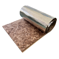 Laine de verre ininflammable ASTM C518 R21 de 6 pouces pour toiture/mur de bâtiment métallique, isolation écologique marron, en rouleau