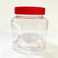Pot de conservation en plastique PET transparent de qualité alimentaire de 305 ml, à large ouverture, hermétique, avec couvercle à vis, pour les raisins secs, les noix, les aliments secs, emballage alimentaire