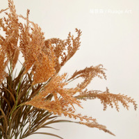 Y009 Natürlich Aussehender Mehrfarbiger Künstlicher Silbergras-Stiel für Hochzeits-Blumenarrangements & Heim-Vasendekoration