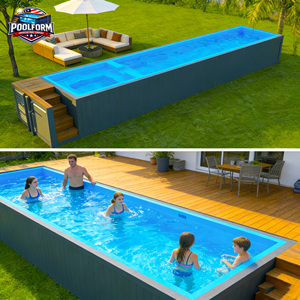 Hot Sale Outdoor Wood Finish Composite Fiberglass Children's Family Use Massage <b>Pool</b> Container Above Ground Swimming <b>Pool</b> - Product Image 3