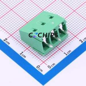 MX128-5.08-03P-GN01-Cu-Y-A Screw Terminal Block Through hole Component (THT),P=5.08mm Connector 1x3P 5.08mm Green Through Hole - Product Image 2